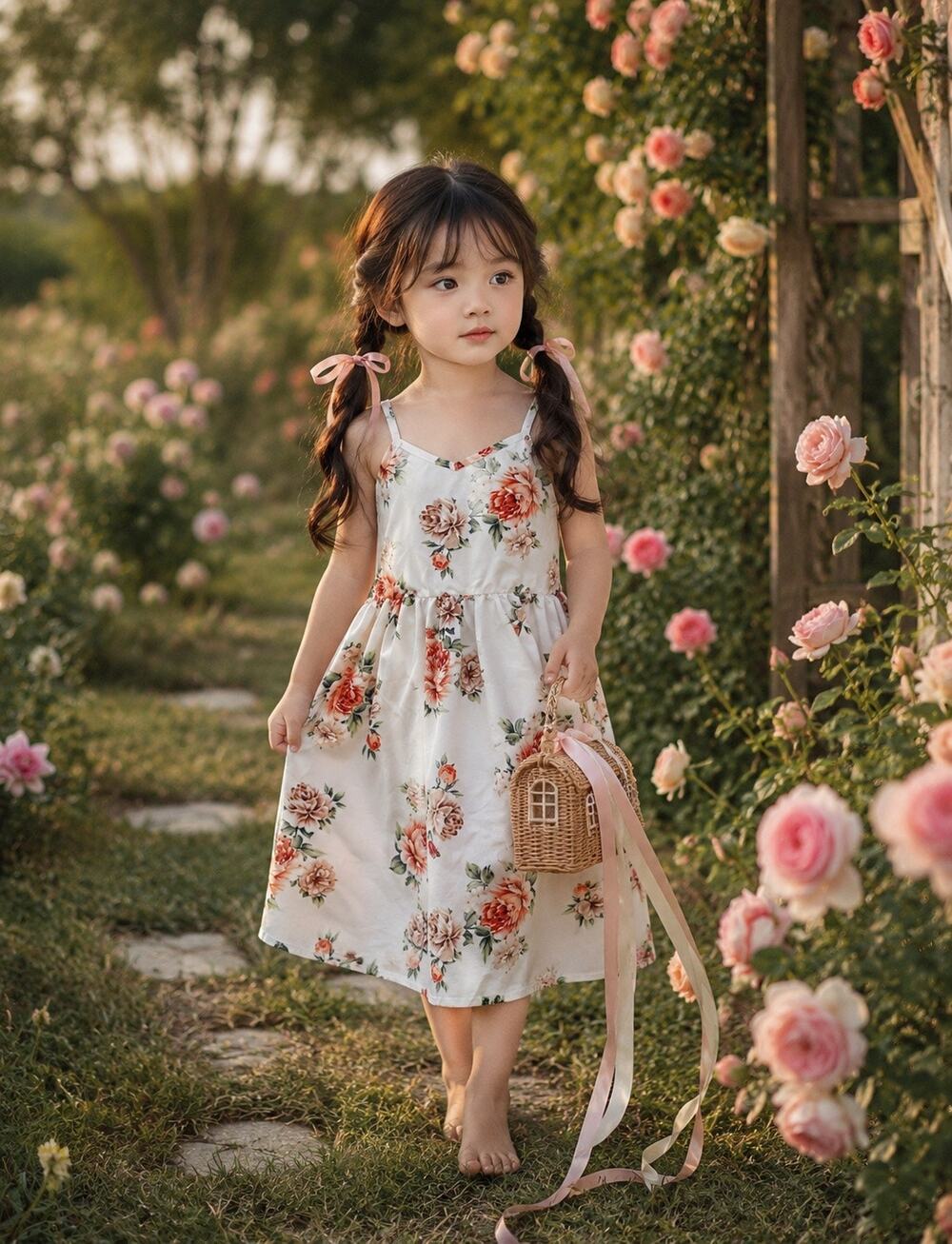 Favorite Spot In The Garden Blooming Floral Floaty Twirl Dress
